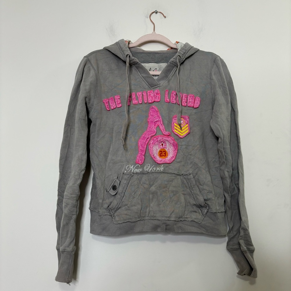 Miss top gun the flying legend grey hoodie S
